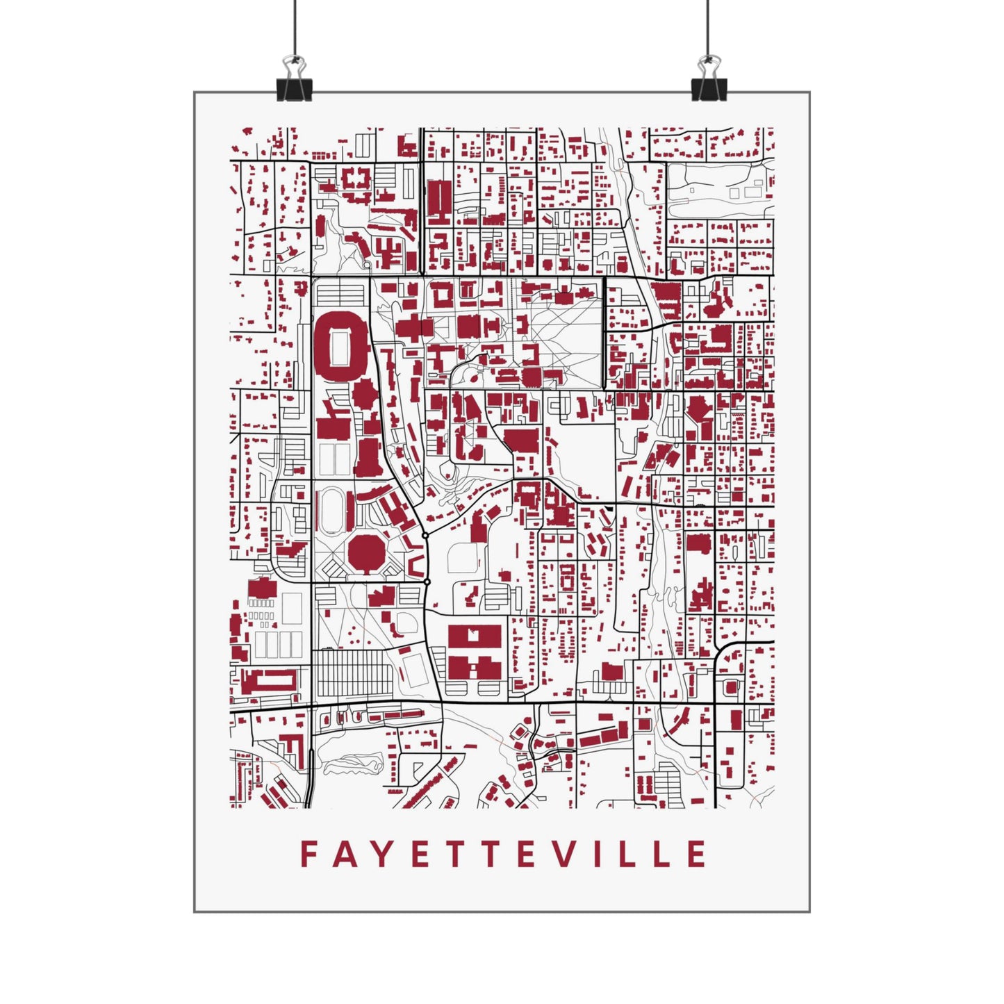 Fayetteville AK Map