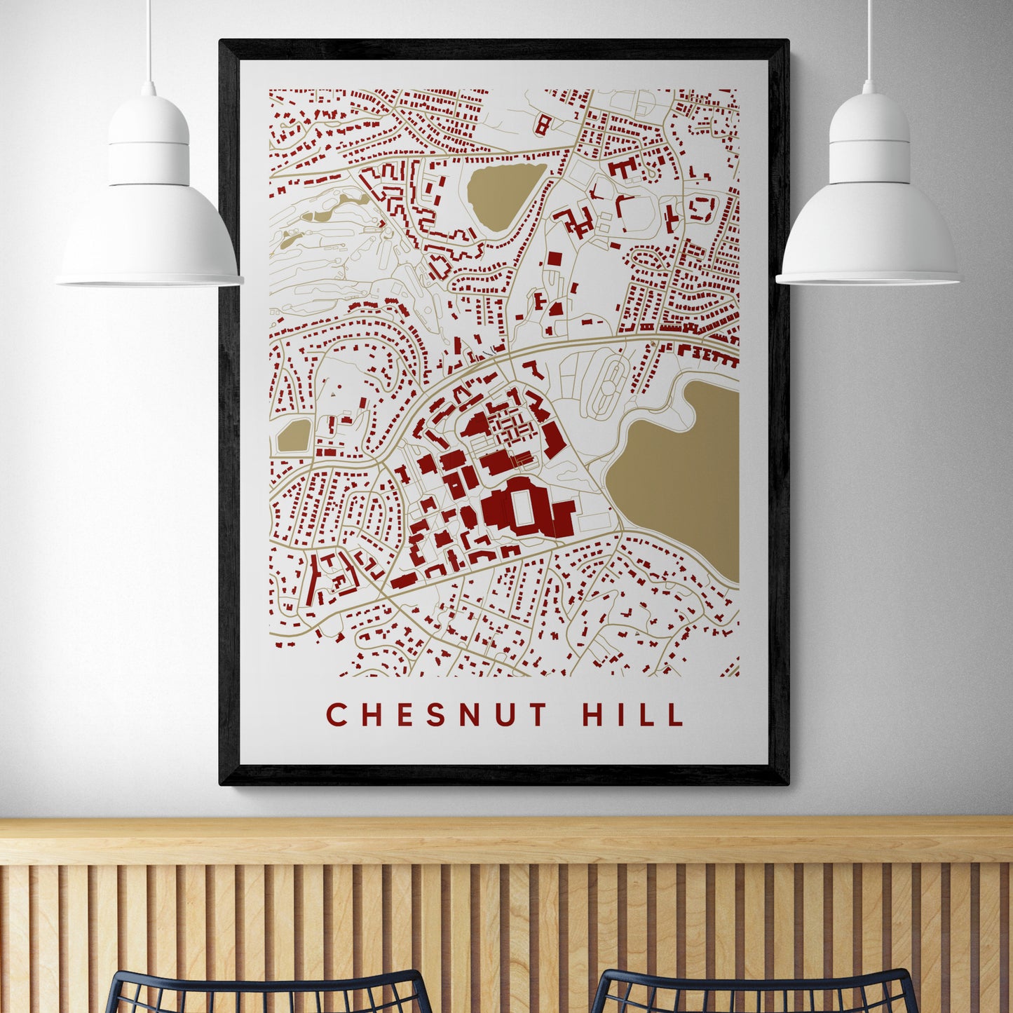 Chesnut Hill MA Map