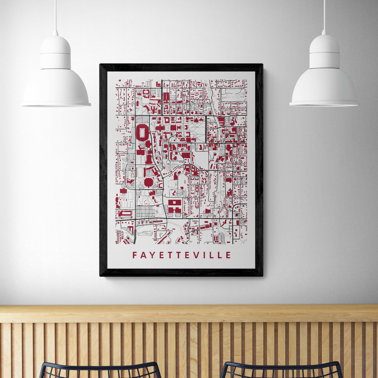 Fayetteville AK Map