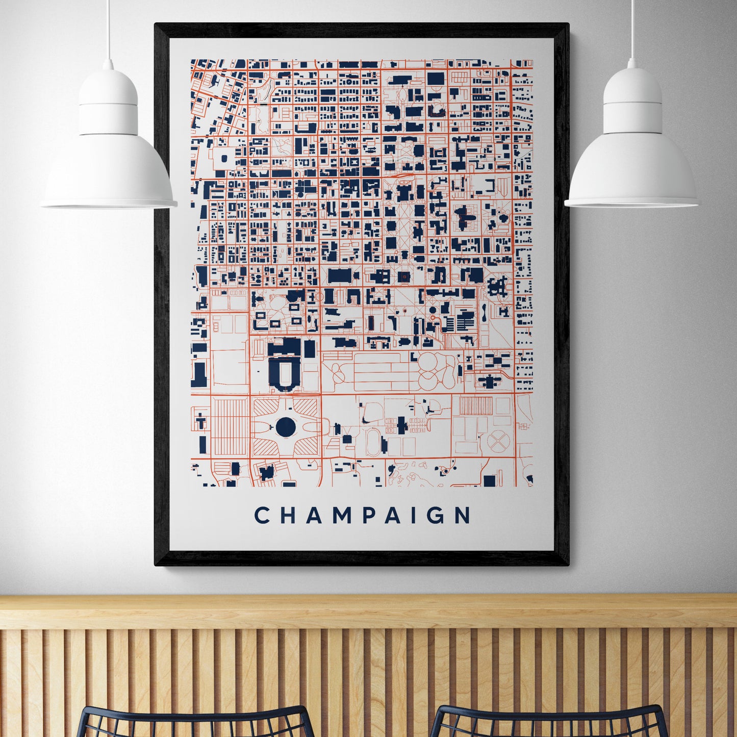 Champagne Illinois Map
