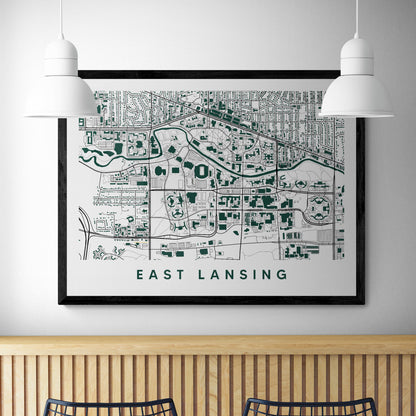 East Lansing Michigan Map