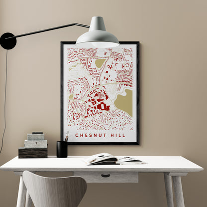 Chesnut Hill MA Map