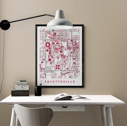 Fayetteville AK Map