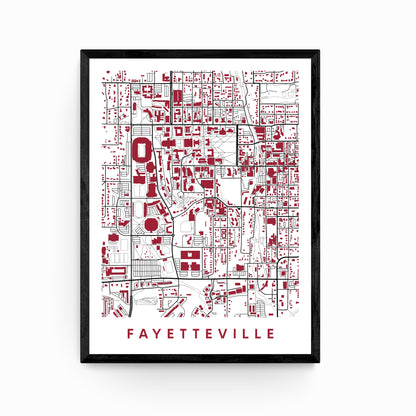 Fayetteville AK Map