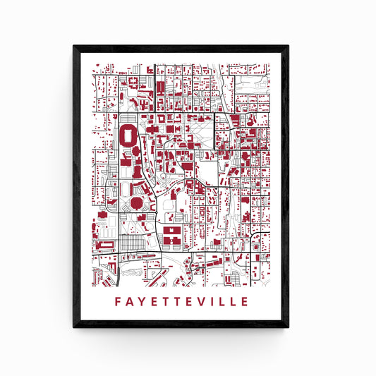 Fayetteville AK Map
