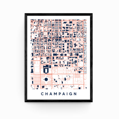 Champagne Illinois Map
