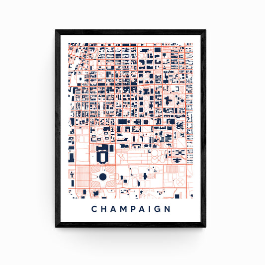 Champagne Illinois Map