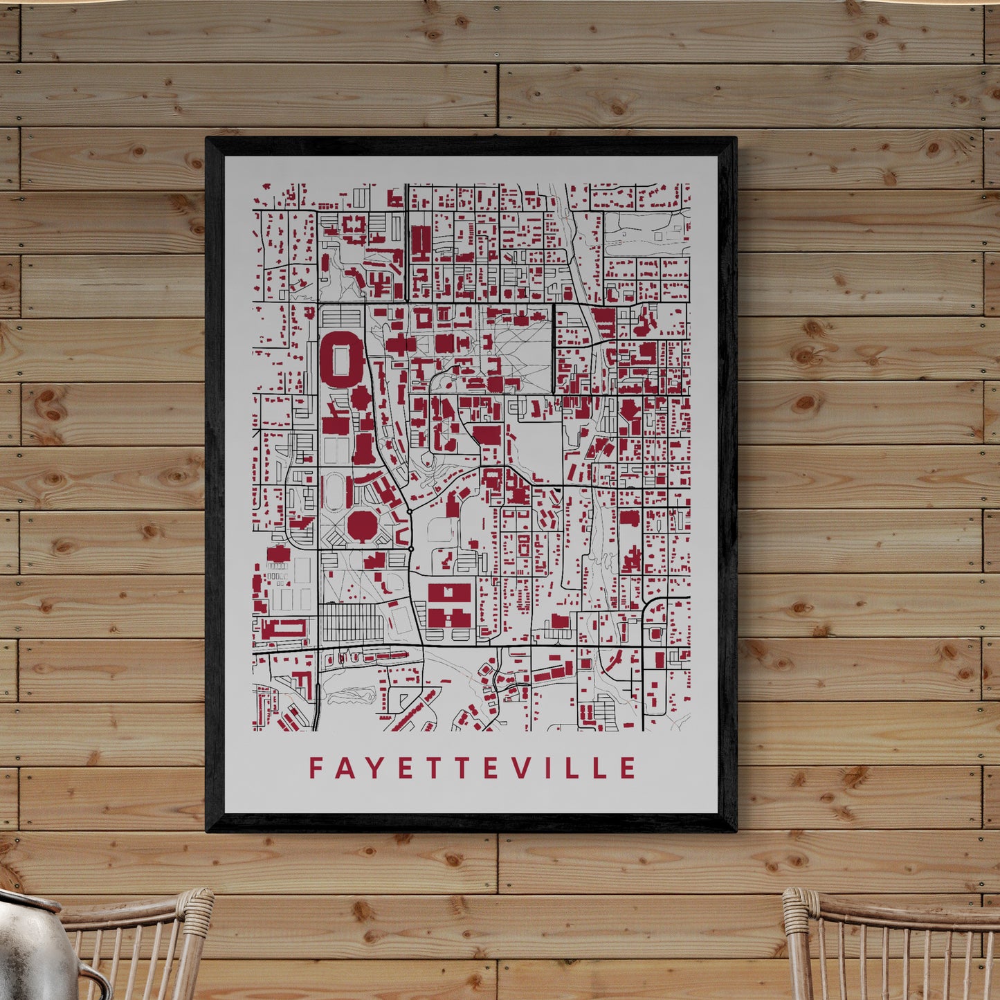 Fayetteville AK Map