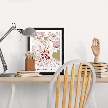 Chesnut Hill MA Map